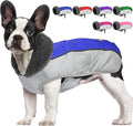 Dog Coat, Waterproof Ripstop Dog Winter Jacket with Leash Hole, Reflective Adjustable Warm Pet Fleece Snow Sweater for Small Medium Large Dogs - Blue, L