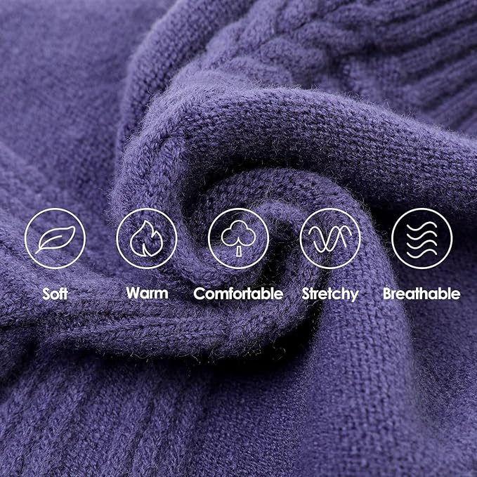 Dog Sweaters for Small Dogs Male Female Pet Knitwear Classic Puppy Warm Pullover Turtleneck Cold Weather Clothes for Yorkie(GrayishBlue, S)