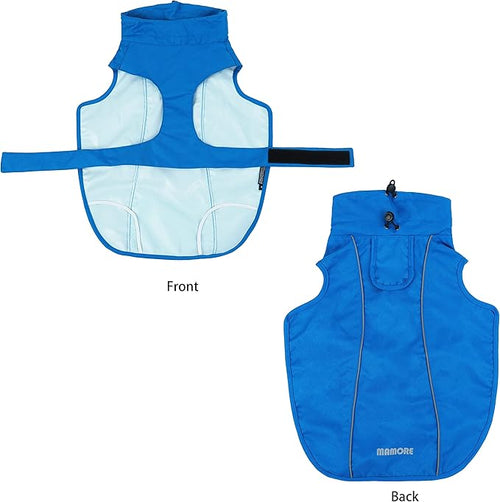 Adjustable Waterproof Dog Raincoat for Dogs,Lightweight Pet Rain Jacket Puppy Clothes with Reflective Strip for Small Medium Large Dogs (Blue, XXX-Large)