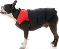 Gooby Padded Vest Dog Jacket - Red, Large - Warm Zip Up Vest Fleece Jacket with Dual D Ring Leash Water Resistant for Small to Medium Dogs