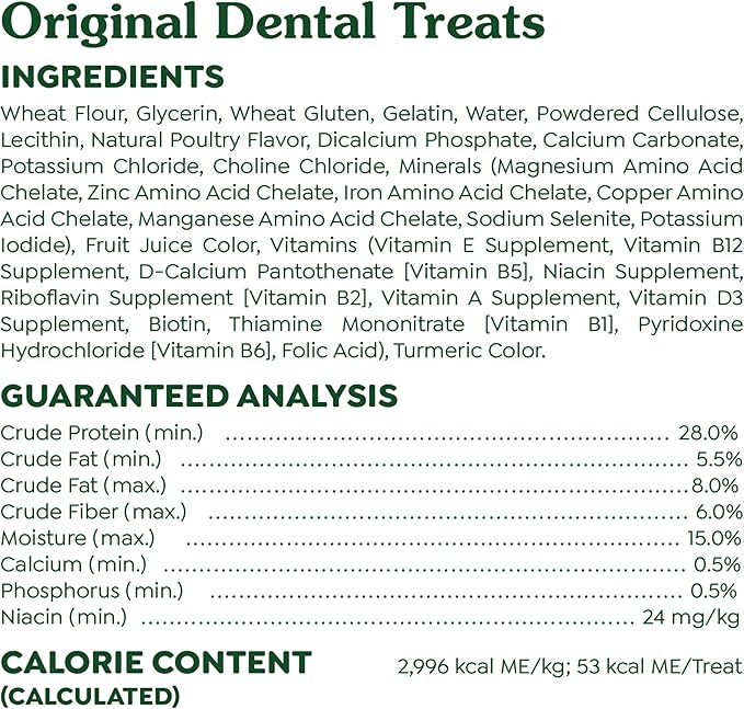 Greenies Original Petite Dental Dog Treats, 3 oz. Pack (5 Treats)