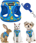 SCENEREAL Cat Harness & Leash Set Escape Proof - Adjustable Air Mesh Vest with Reflective Strips for Kittens, Puppies, Rabbits, Duck M