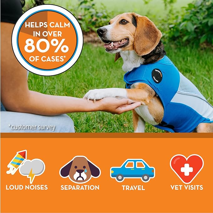 ThunderShirt Breeze for Dogs, Medium, Sky Blue, Extra Breathable Mesh Fabric, Dog Anxiety Relief Vest for Every Day Stress & Calming During Thunder Storms and Fireworks