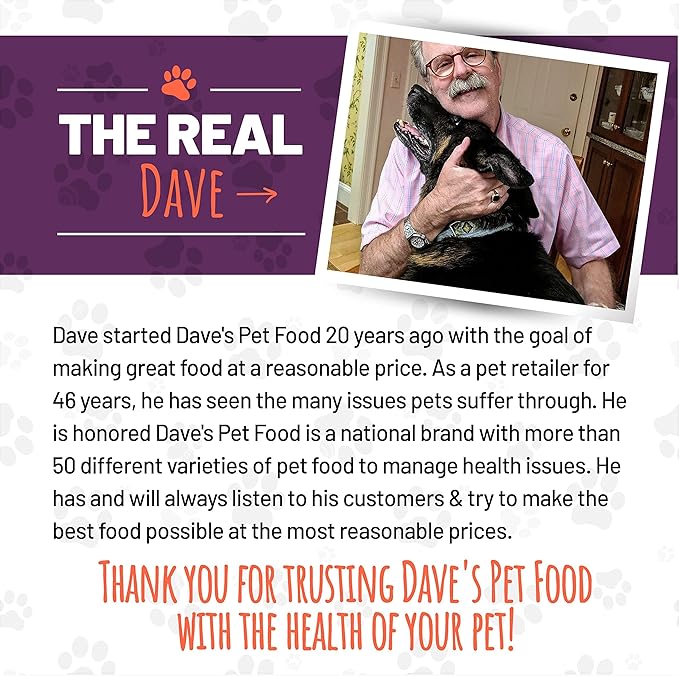 Dave's Pet Food Wet Dog Food (Beef & Rice), Made in USA Naturally Healthy Canned Topper Gluten Free Topper, 13.2 oz (12 Pack)