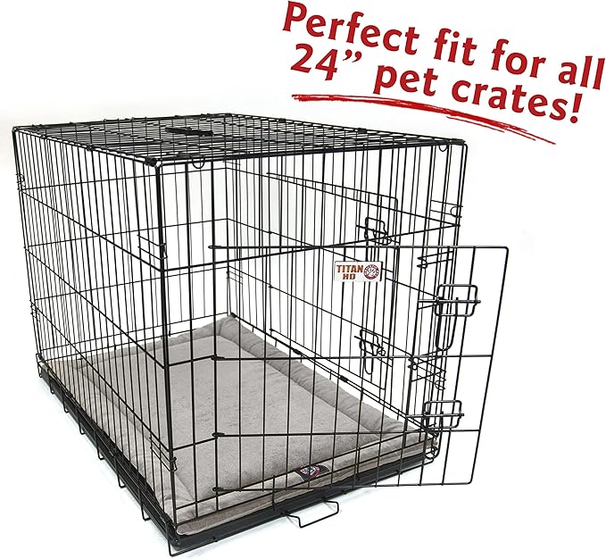 Majestic Pet Dog Crate Mat - Machine Washable Soft Plush Pet Bed Pad for Crates & Kennels | USA Crafted | 24"x18" Villa Vintage