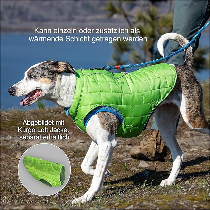 Kurgo Core Sweater - Cold Weather Dog Outfit - Cozy Knit Fleece Layer - Adjustable Neck Dogwear - Reflective Accents - Machine Washable Gear - Heather Violet - Medium