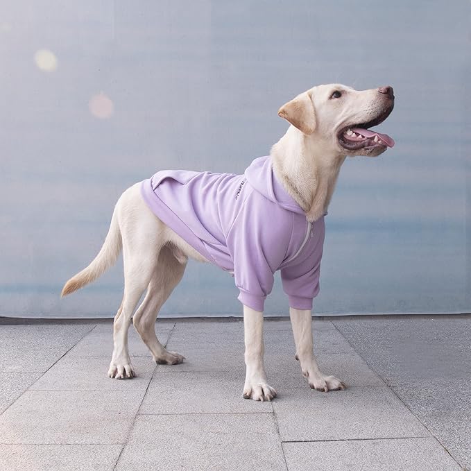 Extra Large Dog Clothes Hoodies Zip Up Sweaters for Big Dogs Labrador Golden Retriever Purple 5XL