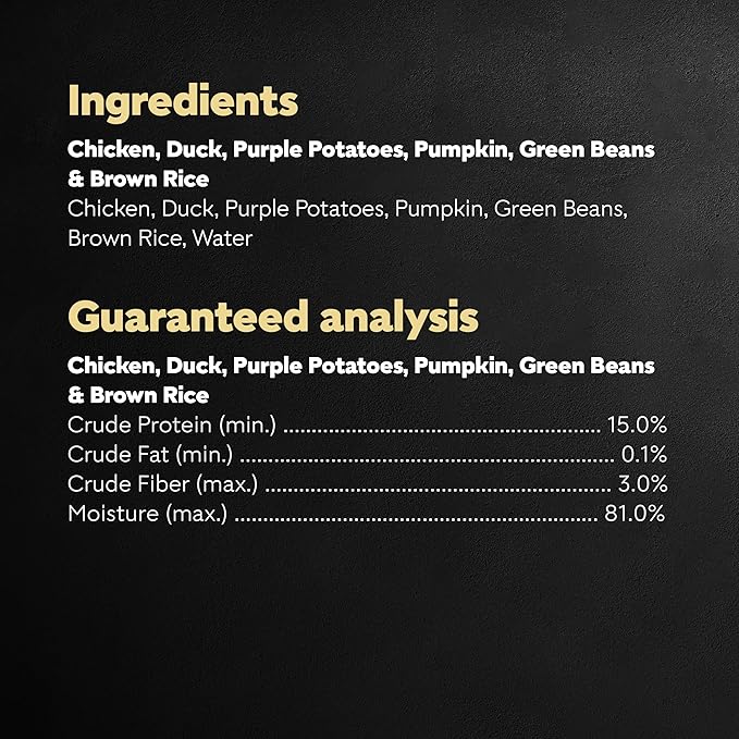 Cesar Simply Crafted Adult Wet Dog Food Meal Topper, Chicken, Duck, Purple Potatoes, Pumpkin, Green Beans & Brown Rice, 1.3oz. (10 Count, Pack of 1)