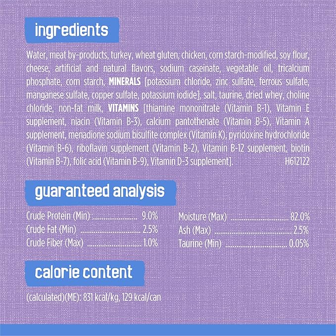 Purina Friskies Shreds Turkey and Cheese Dinner in Gravy High Protein Wet Cat Food - (Pack of 24) 5.5 oz. Cans