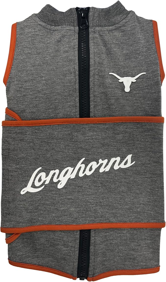 NCAA Texas Longhorns Dog Anxiety Shirt Calming Soothing Vest, for Dogs & Cats with Anxiety, Fears, Fireworks, Loud Noises, Dark, Lonely Keeps Dogs Calm Feeling Safe, Relaxing Jacket, Large