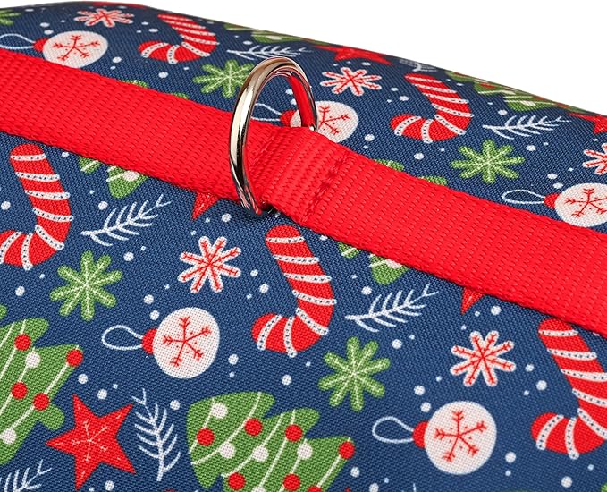 Mile High Life Velcro Dog Harness, Air Mesh Floral Vest Harness for 20 lbs Small Dogs & Cats, Easy Get on Adjustable Easy Closures Both Neck and Chest(Red Tree, M Chest 18"-20")