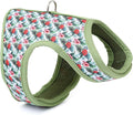 Mile High Life Dog Harness, Air Mesh Floral Vest Harness for 20 lbs Small Dogs & Cats, Easy Get on Adjustable Easy Closures Both Neck and Chest(Wild Rose, XS Chest 14"-16")