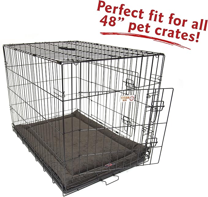 Majestic Pet Orthopedic Memory Foam Dog Crate Mat - Plush Pet Bed Pad for Crates & Kennels | USA Crafted | 48"x30" Villa Storm