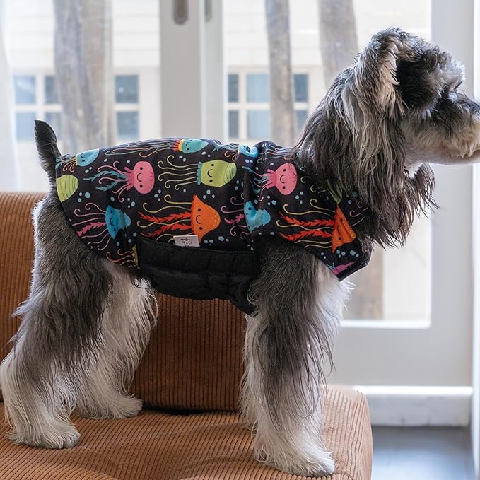 CuteBone Winter Dog Jacket - Reversible, Windproof & Waterproof, Thick Soft Coat with Leash Hole for Small to Large Dogs