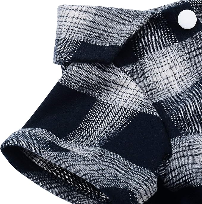 Koneseve Dog Shirt, Pet Plaid Clothes Shirt T-Shirt, Sweater Bottoming Shirt for Small Dog Cat Puppy Grid Adorable Wearing Stylish Cozy Halloween,Christmas Costumes (Blue;S/Small)