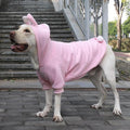 Extra Large Dog Christmas Bunny Costumes Rabbit Hoodies Clothes for Easter Day Halloween Labrador Rottweiler Great Dane, Pink, 3X-Large