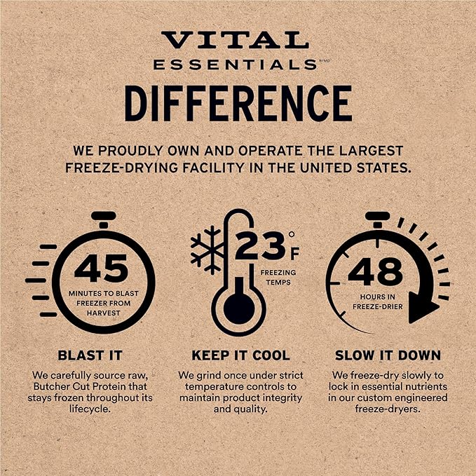 Vital Essentials Beef Bites Dog Treats, 6.2 oz | Freeze-Dried Raw | Single Protein | Premium Quality High Protein Training Treats | Grain Free, Gluten Free, Filler Free