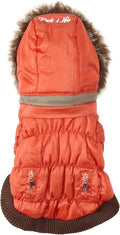 Pet Life Ski Parka, Orange, Medium
