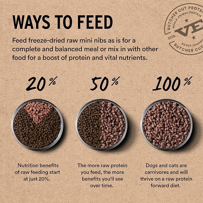 Vital Essentials Freeze-Dried Raw Pork Meal or Mixer Cat Food Crunchy Nibs, 12 oz