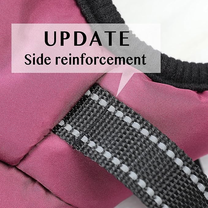 Aiboria Dog Coat for Winter Dogs Jackets Fleece Small Dog Vest Harness Winter Padded Pet Black