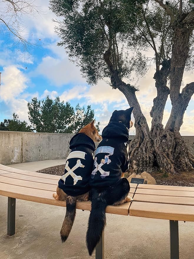 ChoChoCho Woof Dog Hoodie, Designer Dog Hoodies for Small Medium Large Breeds, Art Collection Dog Sweatshirts, Street Drawstring Hoodies Outfit Clothes for Puppy Puppies (4XL, Monet Painting)