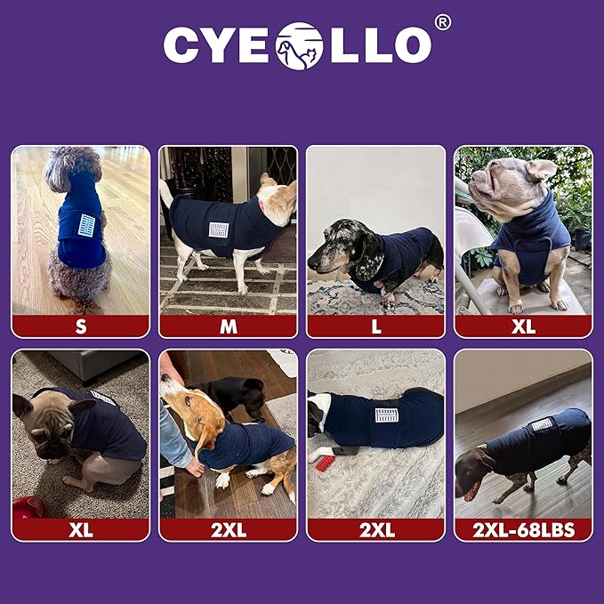 cyeollo Small Dog Sweater, Soft Fleece Sweaters Turtleneck Doggy Sweatshirt Warm Fall Winter Vest Stretchy Pet Clothes for Puppy Soft Doggie Coat Girl & Boy, Navy S