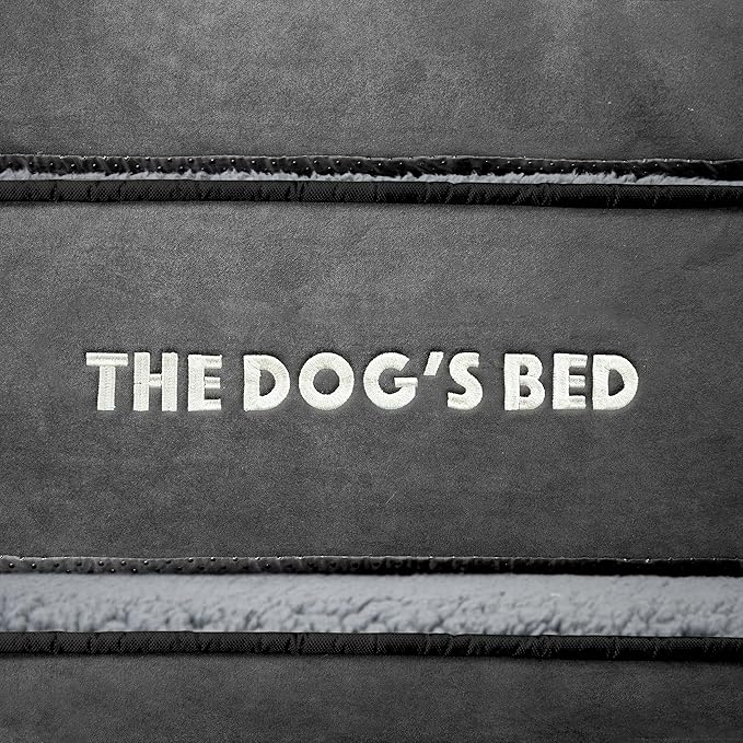 The Dog’s Bed Medium Support Memory Foam Dog Bed XXL Plush Grey 51.5x39, Pain Relief: Arthritis, Hip & Elbow Dysplasia, Supportive, Calming, Waterproof Washable Cover,Veterinary-Approved
